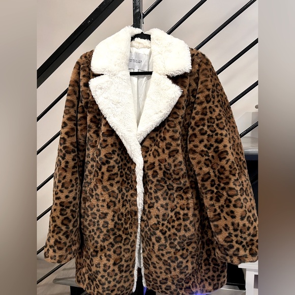 NWOT Derek Lam 10 Crosby Leopard print collared jacket - Picture 2 of 8